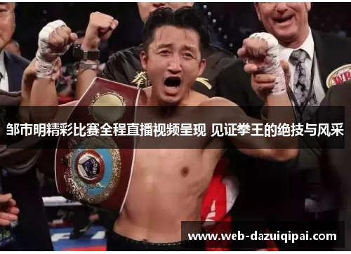 邹市明精彩比赛全程直播视频呈现 见证拳王的绝技与风采